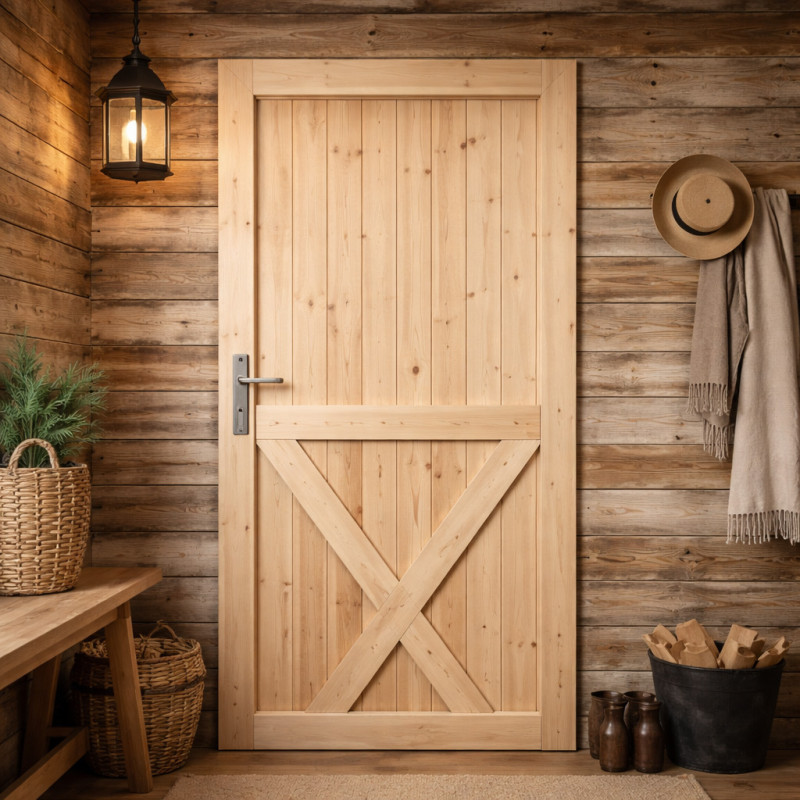 Drzwi sosnowe, sęczne - Loft X - Seria LOFT - Drzwi wewnętrzne drewniane