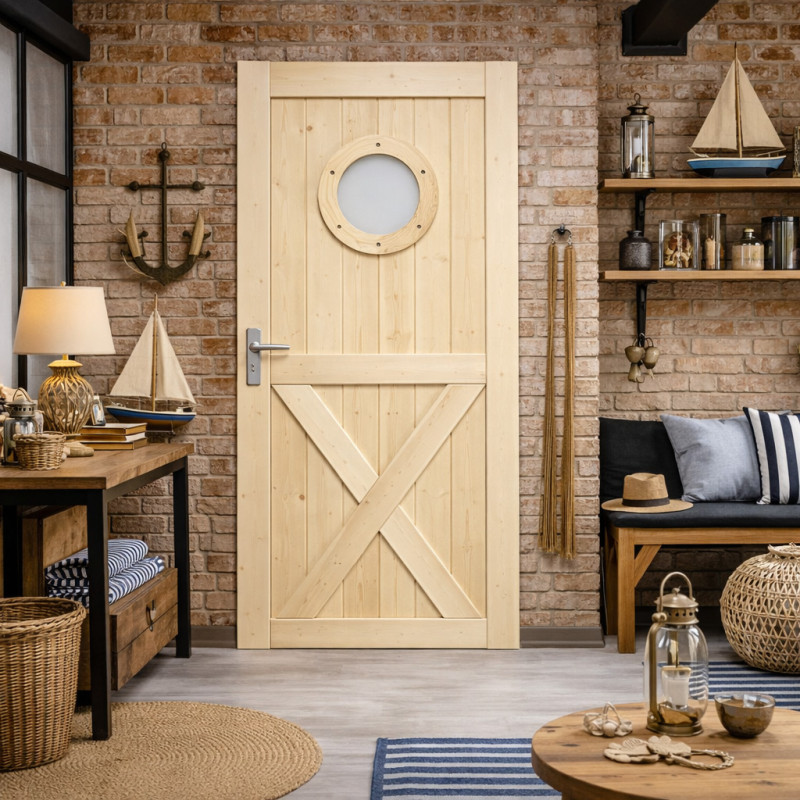 Drzwi sosnowe, sęczne - Loft XO - Seria LOFT - Drzwi wewnętrzne drewniane