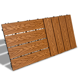 Podest tarasowy panel WPC 30x30x2,2 cm TEAK Zestaw 4szt. 0,36mkw