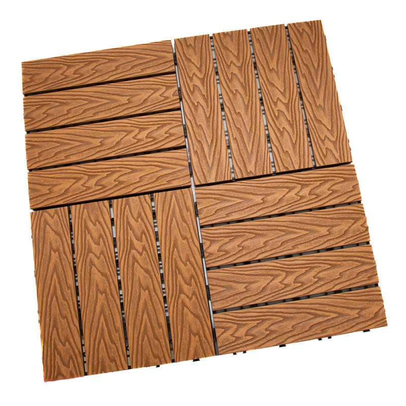 Podest tarasowy panel WPC 30x30x2,2 cm TEAK Zestaw 12szt. 1mkw