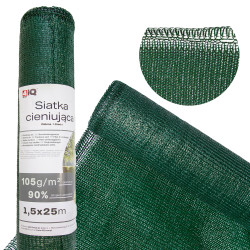 Siatka cieniująca zielona 1,5-25m, 90% zacienienia 105g/m2