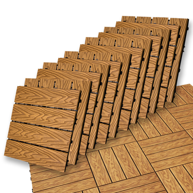 Podest tarasowy panel WPC 30x30x2,2 cm TEAK Zestaw 12szt. 1mkw