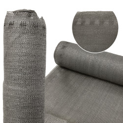 Siatka cieniująca szara H1,5mx25m 90% zacienienia 105g/m2