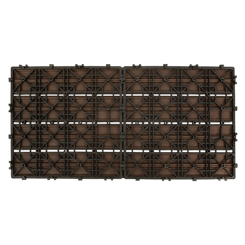 Podest tarasowy panel WPC 30x60x2 cm BRĄZ - zestaw 6 sztuk 1mkw