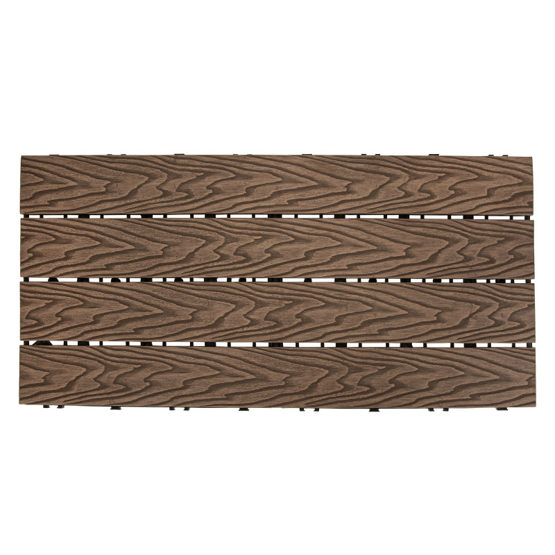 Podest tarasowy panel WPC 30x60x2 cm BRĄZ - zestaw 6 sztuk 1mkw