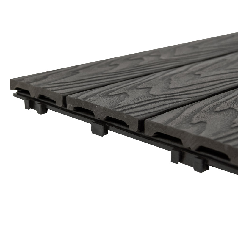 Podest tarasowy panel WPC 30x60x2 cm SZARY - zestaw 6 sztuk - 1mkw