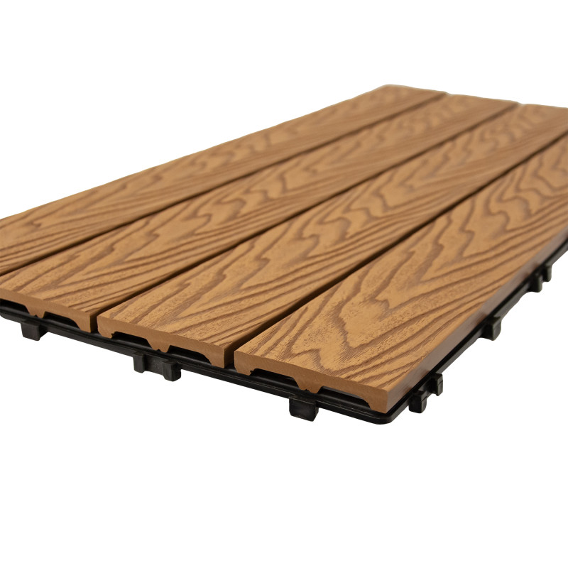 Podest tarasowy panel WPC 30x60x2 cm TEAK - zestaw 6 sztuk 1mkw