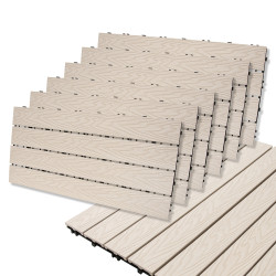 Podest tarasowy panel WPC 30x60x2 cm BEŻOWY - zestaw 6 sztuk 1mkw