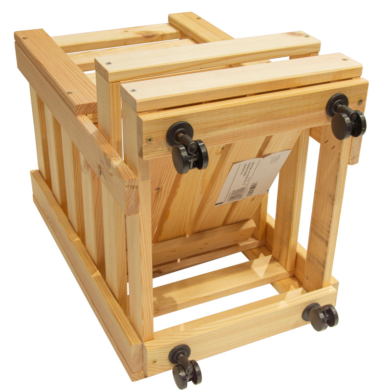 Drewniana skrzynka na ziemniaki na kółkach 30x37x51 cm