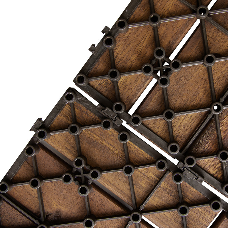 Podest Tarasowy Akacjowy 30x30cm płytki Mozaika Ciemny Brąz