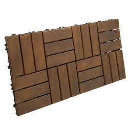 Podest Tarasowy Akacjowy 30x30cm płytki mozaika Ciemny Brąz zestaw 4szt. 0,36mkw