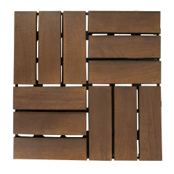 Podest Tarasowy Akacjowy 30x30cm płytki mozaika Ciemny Brąz zestaw 4szt. 0,36mkw