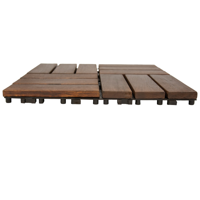 Podest Tarasowy Akacjowy 30x30cm płytki mozaika Ciemny Brąz zestaw 10szt. 0,9mkw