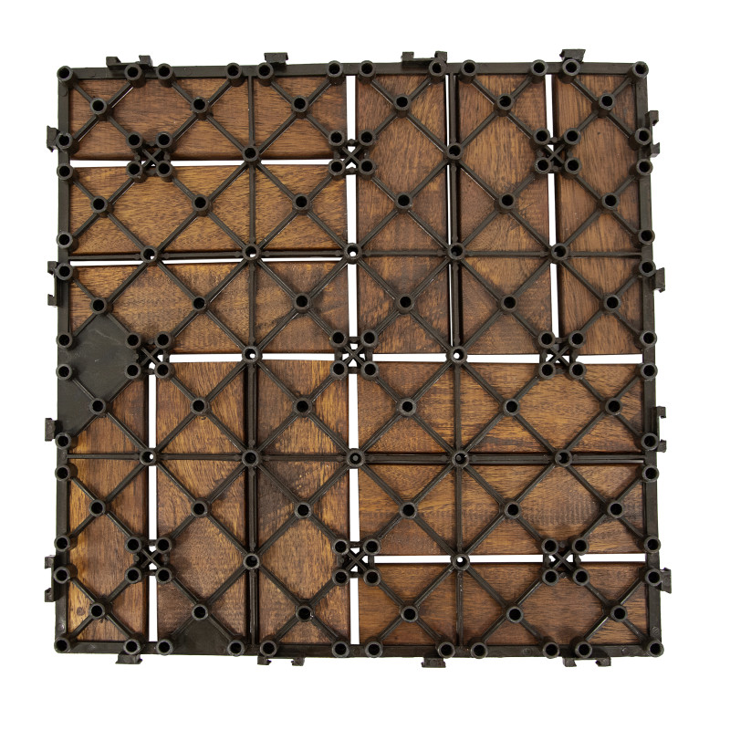 Podest Tarasowy Akacjowy 30x30cm płytki mozaika Ciemny Brąz zestaw 10szt. 0,9mkw