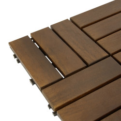 Podest Tarasowy Akacjowy 30x30cm płytki mozaika Ciemny Brąz zestaw 10szt. 0,9mkw