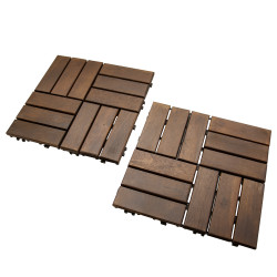 Podest Tarasowy Akacjowy 30x30cm płytki mozaika Ciemny Brąz zestaw 10szt. 0,9mkw