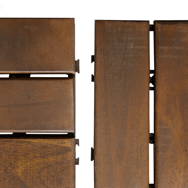 Podest Tarasowy Akacjowy 30x30cm płytki mozaika Ciemny Brąz zestaw 10szt. 0,9mkw