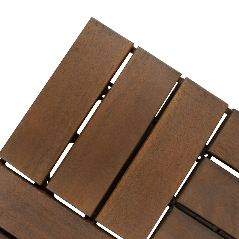 Podest Tarasowy Akacjowy 30x30cm płytki mozaika Ciemny Brąz zestaw 12szt. 1mkw