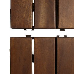 Podest Tarasowy Akacjowy 30x30cm płytki mozaika 6 paneli Ciemny Brąz zestaw 10szt. 0,9mkw