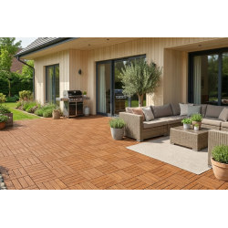 Podest tarasowy panel WPC 30x30x2,2 cm TEAK Zestaw 11szt. 0,99mkw