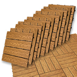 Podest tarasowy panel WPC 30x30x2,2 cm TEAK Zestaw 11szt. 0,99mkw