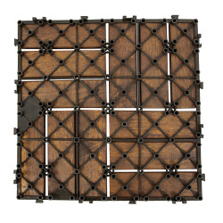 Podest Tarasowy Akacjowy 30x30cm płytki mozaika Ciemny Brąz zestaw 11szt. 0,99mkw