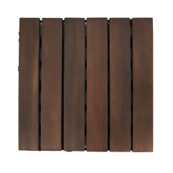 Podest Tarasowy Akacjowy 30x30cm płytki mozaika 6 paneli Ciemny Brąz zestaw 11szt. 0,99mkw