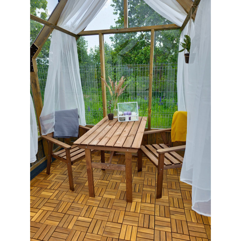 Podest Tarasowy Akacjowy II Płytki Mozaika Na CLICK na Taras 30x30x2,4 cm Zestaw 11 szt 0,99mkw