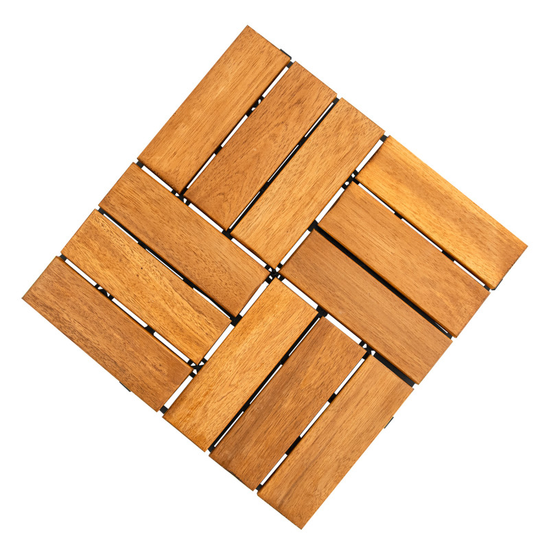 Podest Tarasowy Akacjowy II Płytki Mozaika Na CLICK na Taras 30x30x2,4 cm Zestaw 11 szt 0,99mkw