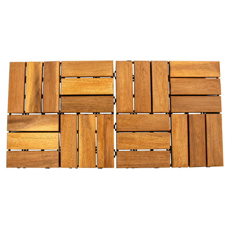 Podest Tarasowy Akacjowy II Płytki Mozaika Na CLICK na Taras 30x30x2,4 cm Zestaw 11 szt 0,99mkw