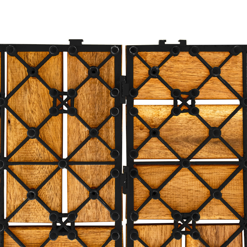 Podest Tarasowy Akacjowy II Płytki Mozaika Na CLICK na Taras 30x30x2,4 cm Zestaw 11 szt 0,99mkw