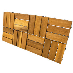 Podest Tarasowy Akacjowy II Płytki Mozaika Na CLICK na Taras 30x30x2,4 cm Zestaw 11 szt 0,99mkw