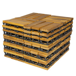 Podest Tarasowy Akacjowy II Płytki Mozaika Na CLICK na Taras 30x30x2,4 cm Zestaw 11 szt 0,99mkw