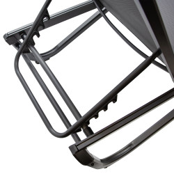 Leżak ogrodowy SOLARIA szary regulowane oparcie PREMIUM