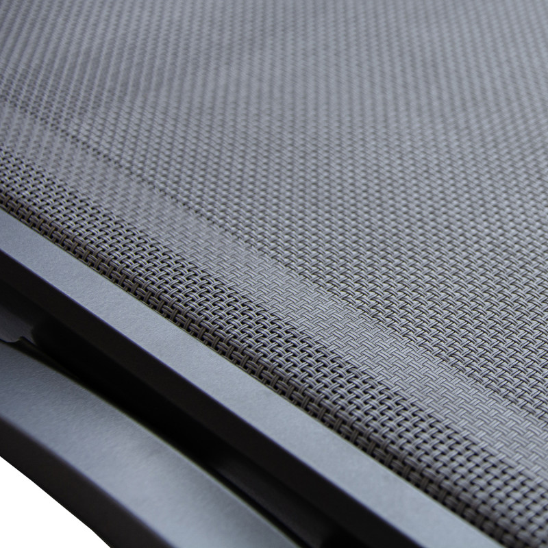 Leżak ogrodowy SOLARIA szary regulowane oparcie PREMIUM