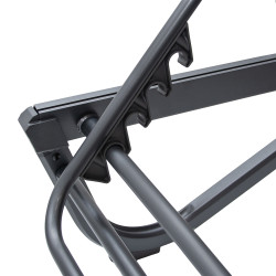 Leżak ogrodowy SOLARIA szary regulowane oparcie PREMIUM