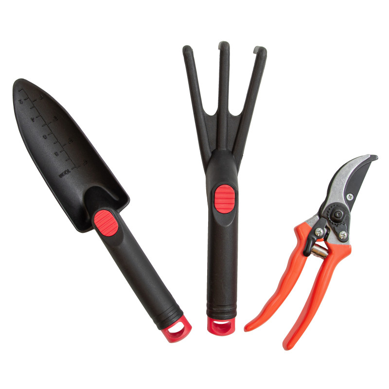 Zestaw Narzędzi Ogrodowych 4 Części Łopatka Pazurki Sekator Mata Piankowa