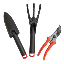 Zestaw Narzędzi Ogrodowych 4 Części Łopatka Pazurki Sekator Mata Piankowa