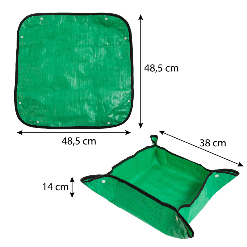 Mata do przesadzania kwiatów roślin podkładka składana ogrodowa 48,5x48,5 cm