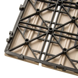 Podest tarasowy panel WPC 30x30x2 cm BEŻ Zestaw 11szt. 0,99mkw