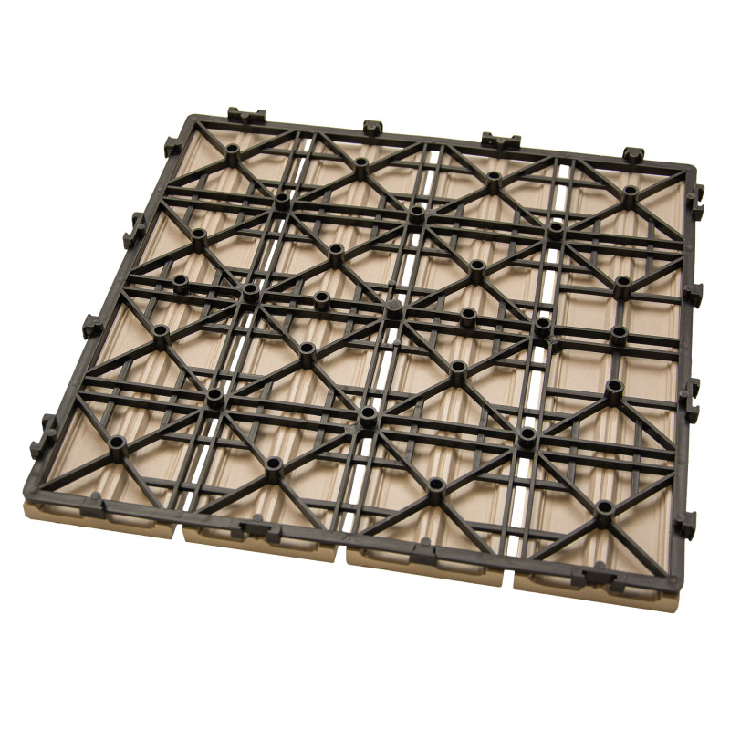 Podest tarasowy panel WPC 30x30x2 cm BEŻ Zestaw 11szt. 0,99mkw