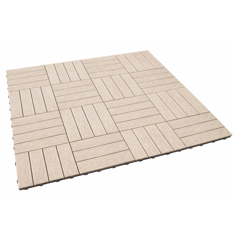 Podest tarasowy panel WPC 30x30x2 cm BEŻ Zestaw 12szt. 1mkw