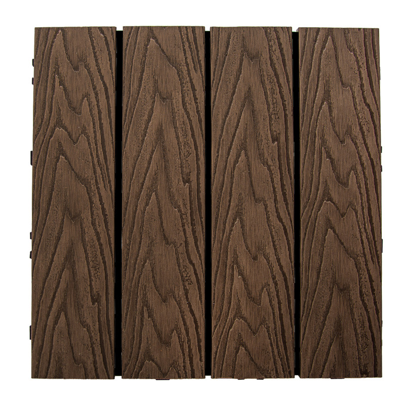 Podest tarasowy panel WPC 30x30x2 cm BRĄZ Zestaw 4szt. 0,36mkw