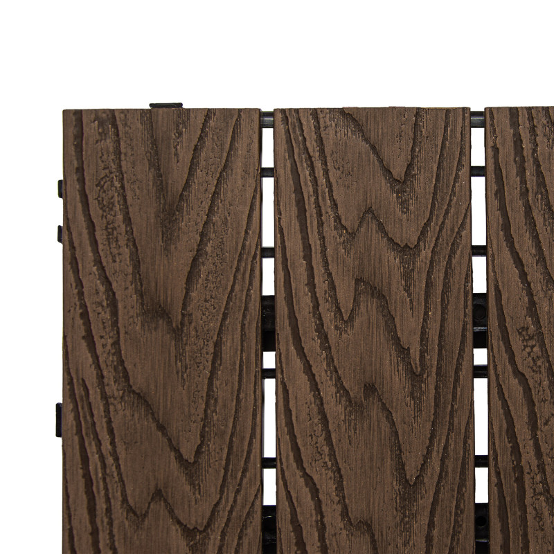 Podest tarasowy panel WPC 30x30x2 cm BRĄZ Zestaw 4szt. 0,36mkw