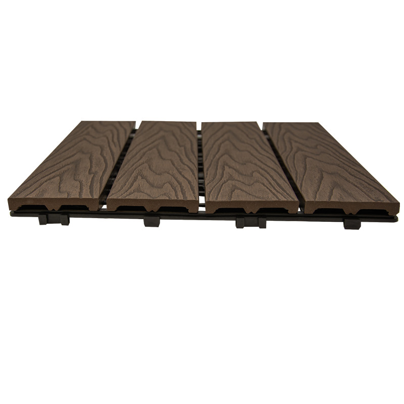 Podest tarasowy panel WPC 30x30x2 cm BRĄZ Zestaw 10szt. 0,9mkw