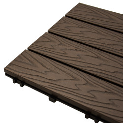 Podest tarasowy panel WPC 30x30x2 cm BRĄZ Zestaw 10szt. 0,9mkw