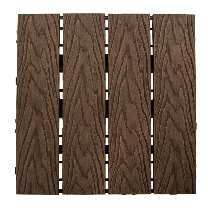 Podest tarasowy panel WPC 30x30x2 cm BRĄZ Zestaw 11szt. 0,99mkw