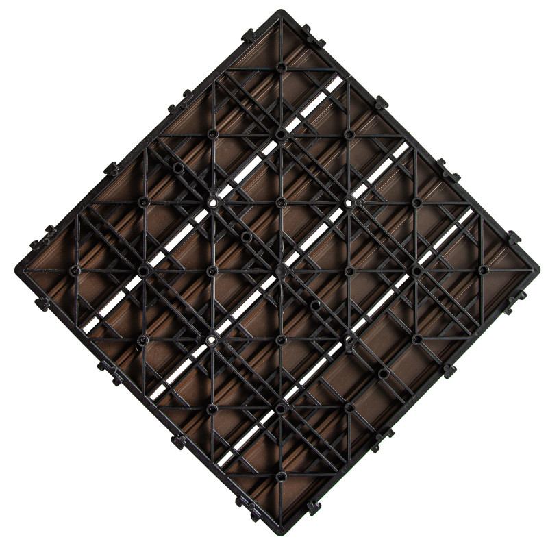 Podest tarasowy panel WPC 30x30x2 cm BRĄZ Zestaw 11szt. 0,99mkw