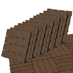 Podest tarasowy panel WPC 30x30x2 cm BRĄZ Zestaw 12szt. 1mkw