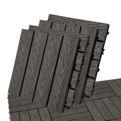 Podest tarasowy panel WPC 30x30x2 cm SZARY Zestaw 4szt. 0,36mkw